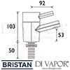 Bristan Oval Bath Taps Dimensions